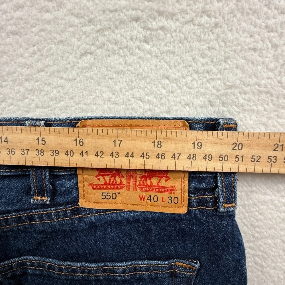 Levi's 550 Jeans Mens 40x30 Blue Denim‎ All Day Comfort Relaxed Fit Straight Leg